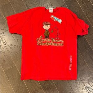 Peanuts Red Charlie Brown Holiday Tee